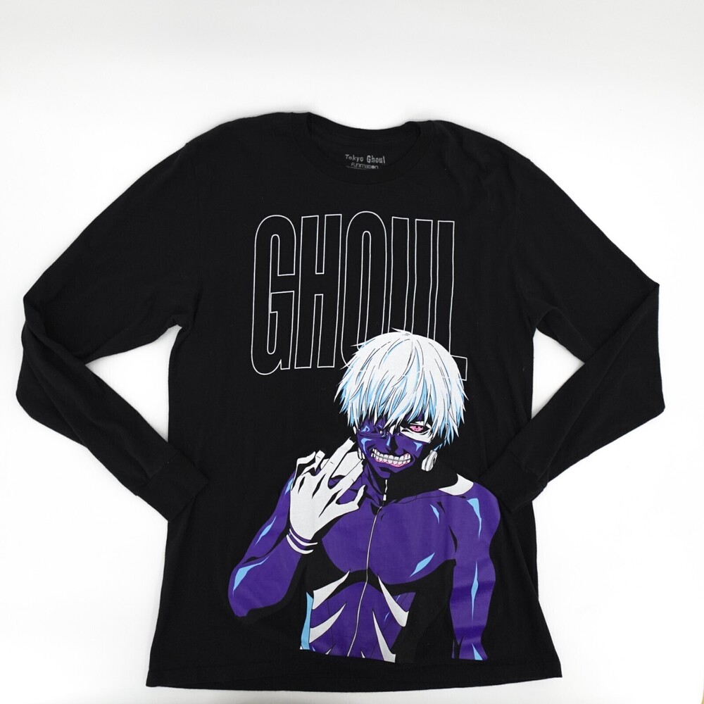 Tokyo Ghoul Shirt Adult Large Black Anime Funimation Kaneki Crew neck Short Slee